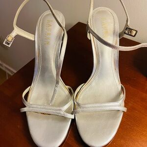 Ralph Lauren Silver Strappy Heels